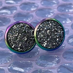 Druzy studs